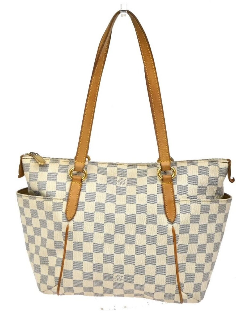 LOUIS VUITTON Totally PM Shoulder Bag Damier Azur Leather White N51261 72ZA257 - Picture 1 of 16